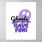 Poster Ghouls veut juste s'amuser Sloth Halloween (Devant)