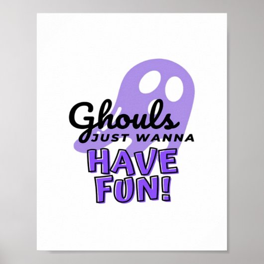 Poster Ghouls veut juste s'amuser Sloth Halloween (Devant)