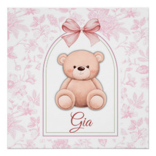 Poster Gia Conception personnalisée d'ours en peluche r