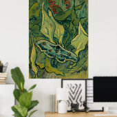 Poster Giant Peacock Moth Vincent van Gogh 1889 (Bureau à domicile)