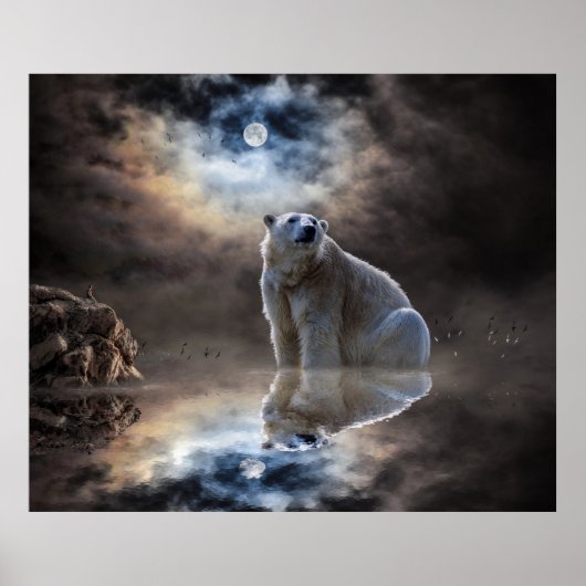Poster Giant Polar Bear fantasy (Devant)