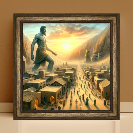 Poster Giants de la Bible chrétienne dans l'art canadien