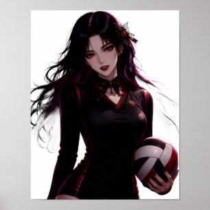Poster Gidagi fitness Anime Fille de Volleyball Halloween
