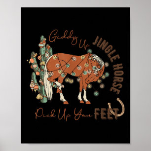 Poster Giddy Up Jingle Horse Ck Up Vos Pieds Western Chri