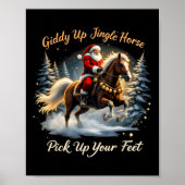 Poster Giddy Up Jingle Horse Ramassez Vos Pieds Xmas Père (Devant)
