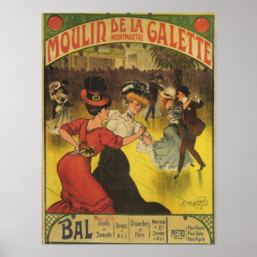 Poster, gietvorm van de la galette 1906 poster (Voorkant)
