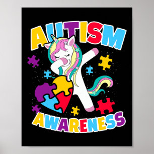 Poster Gif Ruban Puzzle de Sensibilisation à l'Autisme Li