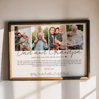 Poster Gift for Dad And Grandpa from Kids and Grandkids