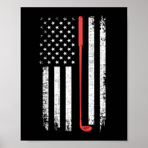 Poster Gift golf pour hommes, American Flag Golf Club