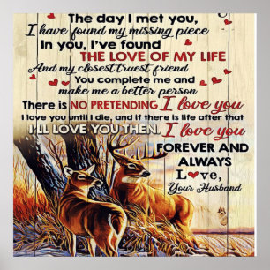 Poster Gift To Family To My Husband Letter Design