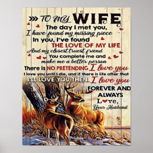 Poster Gift To Family   To My Husband Letter Design  