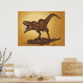 Poster Giganotosaurus carolinii et Carnotaurus (Cuisine)