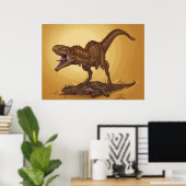 Poster Giganotosaurus carolinii et Carnotaurus (Bureau à domicile)