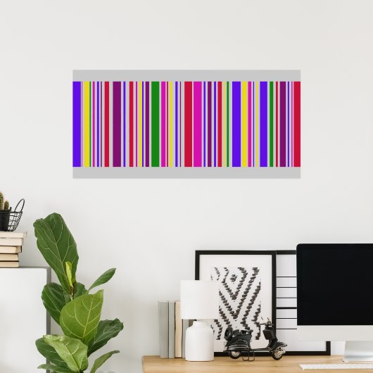 Poster Gigantesque multicouleur Barcode Art (Bureau à domicile)