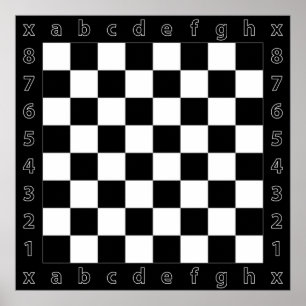Poster gigantesque table d'échecs