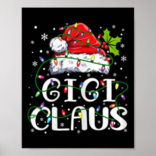 Poster Gigi Claus Noël Père Noël Famille jumelée chapeau 