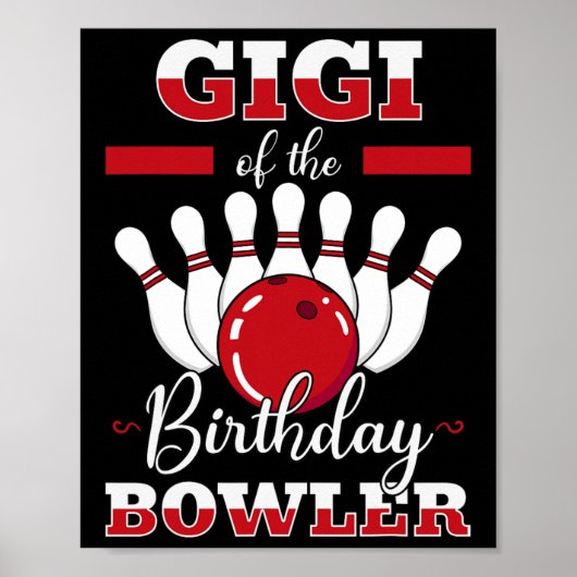 Poster Gigi De L'Anniversaire Bowler Anniversaire Bowling (Devant)