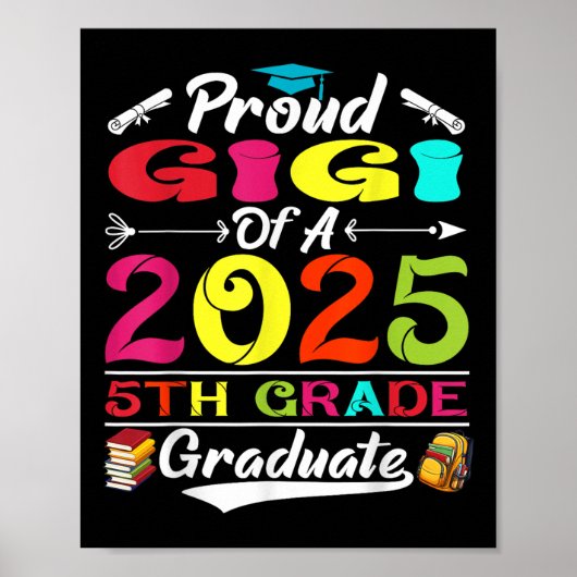 Poster Gigi fière drôle d'une classe de 2025 diplômée de  (Devant)