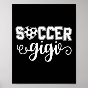 Poster Gigi Mamie de foot Amateur de Sport Anniversaire F