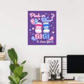 Poster Gigi Rose Ou Bleu Vous Aime (Bureau à domicile)