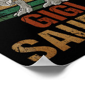 Poster Gigisaurus T Rex Dinosaur Gigi Saurus Fête des mèr (Coin)