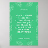 Poster Gilbert K Chesterton Citation Gratitude Thanksgivi (Devant)