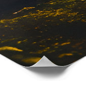 Poster Gilded Seated Buddha Under a Sunset Sky (Coin)