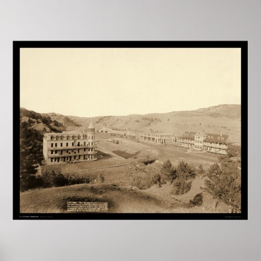 Poster Gillispie Hotels & Minnekahta Hot Springs SD 1891 (Devant)