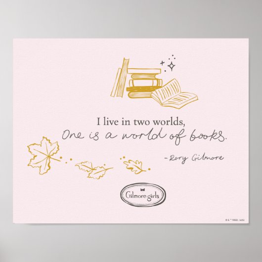 Poster Gilmore Girls Rory Book Quote Design (Devant)