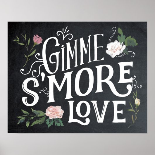 Poster Gimme smore amour mariage signe BBQ (Devant)