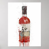 Poster Gin Bottle Wall Art Imprimer "Berry" (Devant)