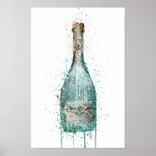 Poster Gin Bottle Wall Art Imprimer 'Harbour'