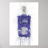 Poster Gin Bottle Wall Art Imprimer 'Périwinkle (Devant)