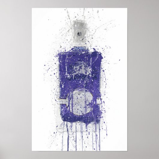 Poster Gin Bottle Wall Art Imprimer 'Périwinkle (Devant)