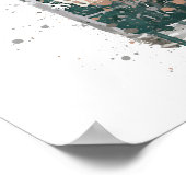 Poster Gin Bottle Wall Art Print 'Deep Pine' (Coin)