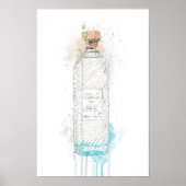 Poster Gin Bottle Wall Art Print 'Hebridean Hue' (Devant)
