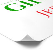 Poster Gin Martini Cocktail Drinker Drôle Noël (Coin)