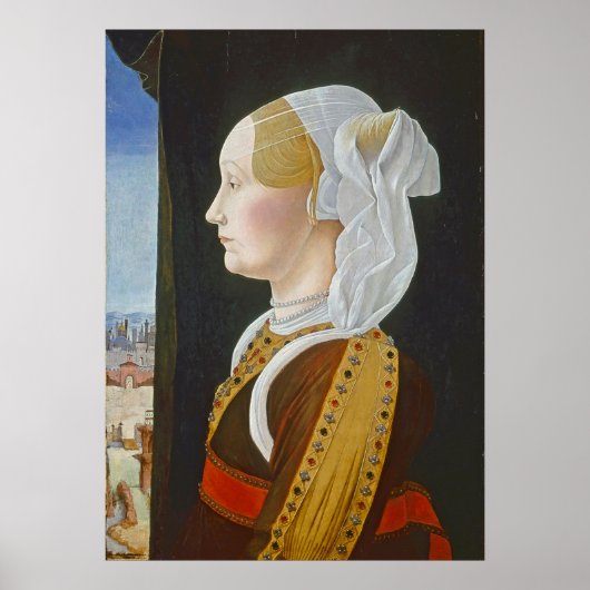 Poster Ginevra Bentivoglio, c. 1474 - 77 (Devant)