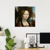Poster Ginevra de Benci par Léonard de Vinci (Bureau à domicile)