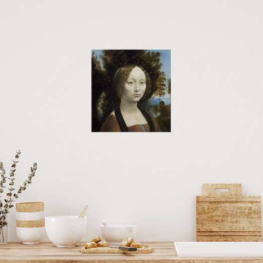 Poster Ginevra de' Benci par Leonardo da Vinci (Cuisine)