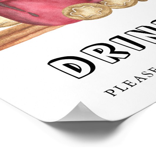 Poster Gingembre biscuits et cacao Boissons (Coin)