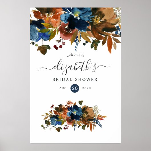 Poster Gingembre et Fête des mariées florale de la Marine (Devant)