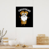 Poster Ginger Beard Funny Pain d'épice Alimentation Pun D (Cuisine)