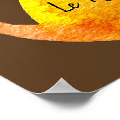 Poster Ginger cat mignon aquarelle illustration art (Coin)