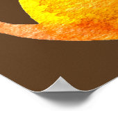 Poster Ginger cat mignon aquarelle illustration art (Coin)