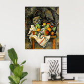 Poster Ginger Jar and Fruit - Paul Cezanne - c1895 (Bureau à domicile)