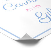 Poster Ginger Jars Rose Bleu Cartes & Cadeaux Baby shower (Coin)