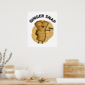 Poster Ginger Snap Funny Food Herb Spice Pun (Cuisine)