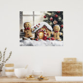 Poster Gingerbread Christmas Wall Art (Cuisine)