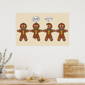 Poster Gingerbread Cookie My Leg Hurle Noël (Cuisine)